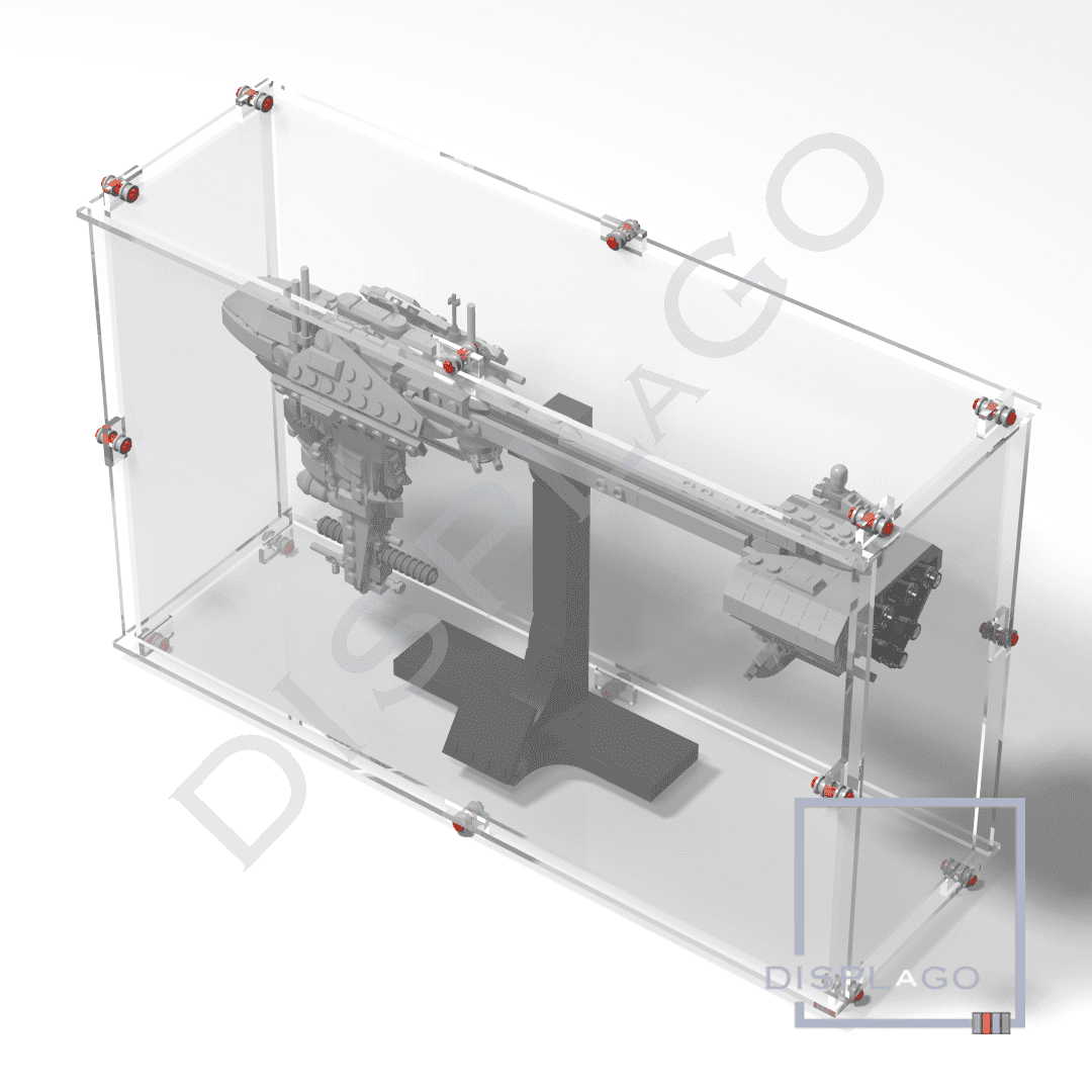 Display Case for LEGO® #77904 "Nebulon B-Frigate". Display case for minifigures. Star Wars® display case. Compatible LEGO® display.