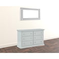 thumbnail image 3 of HomeRoots 530242 56 in. Gray Solid & Manufactured Wood Six Drawer Double Dresser, 3 of 5