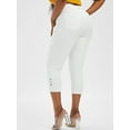 thumbnail image 3 of Plus Size & Curve Ripped Raw Hem Tapered Cropped Jeans, 3 of 5