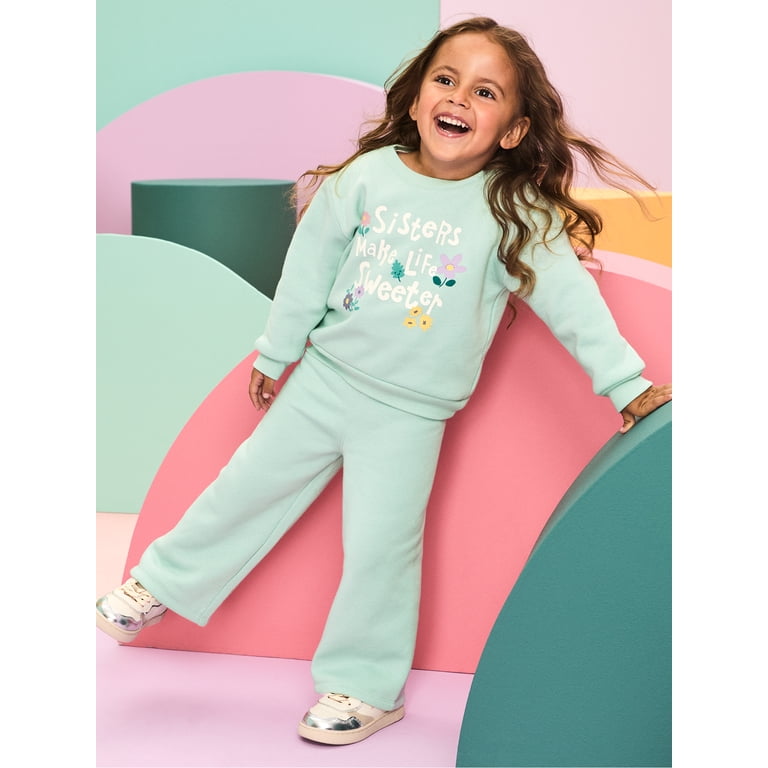 Garanimals Baby & Toddler Girls Fleece Wide Leg Sweatpants photo 3