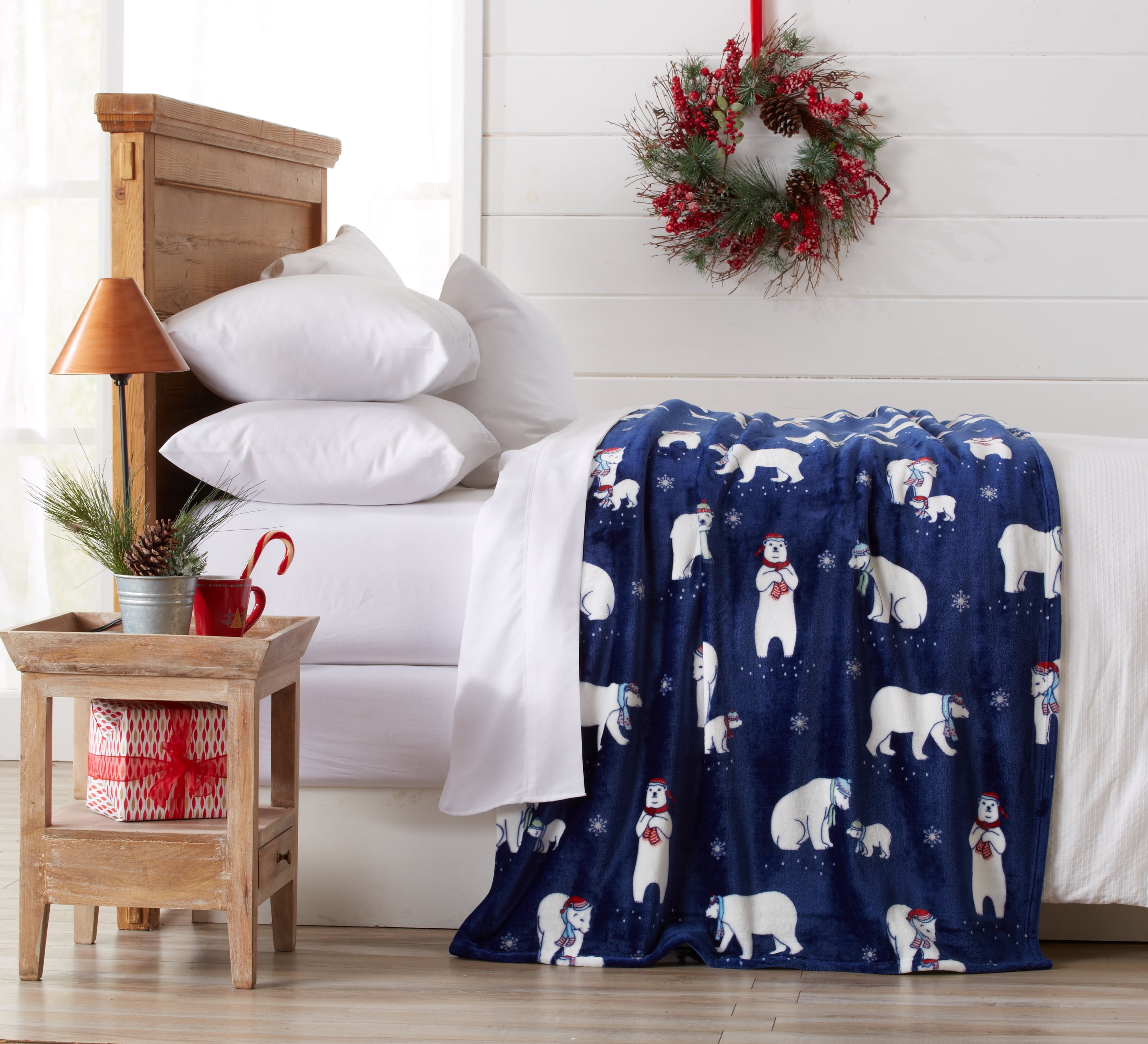 Great Bay Home Super Soft Velvet Plush Bed Blanket