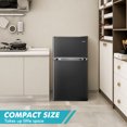 thumbnail image 4 of Costway Réfrigérateur Mini de 3,2 Pi3 avec Congélateur, Frigo Compact avec 2 Portes Réversibles, Noir, 4 of 10