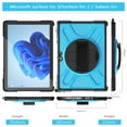 thumbnail image 2 of for Microsoft Surface Go 3 Case 2021, Surface Go 2 Case 2020, Surface Go Case 2018 Shockproof Heavy Duty Protection Hybrid with Kickstand, with Hand Strap, Compatible with Surface,Blue, 2 of 14