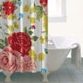 thumbnail image 5 of Waterproof Pioneer Shower Curtain 36x72 Inch Polyester Unique Colorful Floral Shower Curtain for Bathroom Hotel Home Decor with 7 Plastic Hooks, 5 of 5