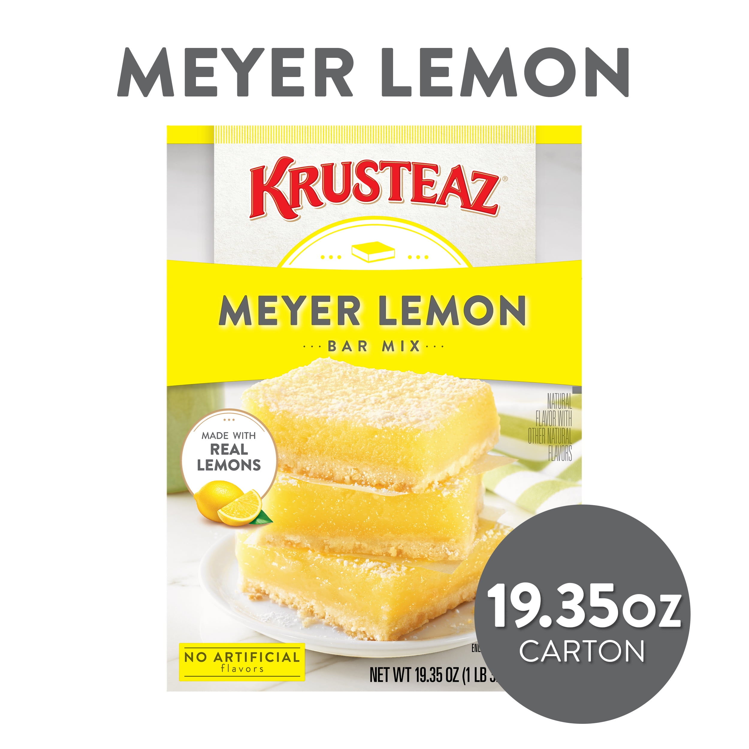 Krusteaz Meyer Lemon Bars Supreme Mix 19 35 Oz Walmart Com Walmart Com