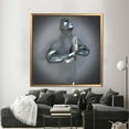 thumbnail image 4 of Trendy Art Canvas, Modern Art, Man Wall Decor, 3d Metallic Canvas, Abstract Art, 3d Poster, 3d Human Canvas Art, Silver Art, Canvas Wall Decor - Black Framed, 4 of 5