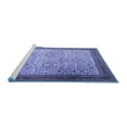 thumbnail image 2 of Ahgly Company Machine Washable Indoor Square Persian Blue Traditional Area Rugs, 5' Square, 2 of 4