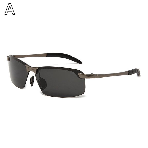Clip On Polarized Sunglasses Metal Frame for Fishing with Color Changing TAC Lenses Excellent Visible Light Rate