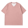 thumbnail image 2 of T Shirts for Girls V Neck Short Sleeve Pink Shirt for Girls Oversized Summer T Shirts 11-12 Years, 2 of 5