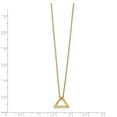thumbnail image 3 of Leslie's Real 14kt Yellow Gold Polished Triangle With 2 in ext. Necklace; 16 inch; for Adults and Teens; for Women and Men, 3 of 4