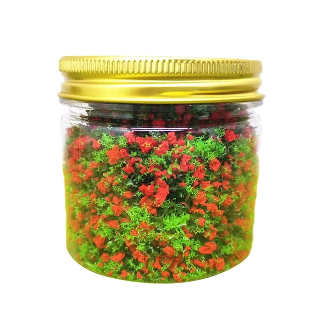 Dioramas de pétalos de flores artificiales de 185 ml, decoración en miniatura para maquetas. Rojo