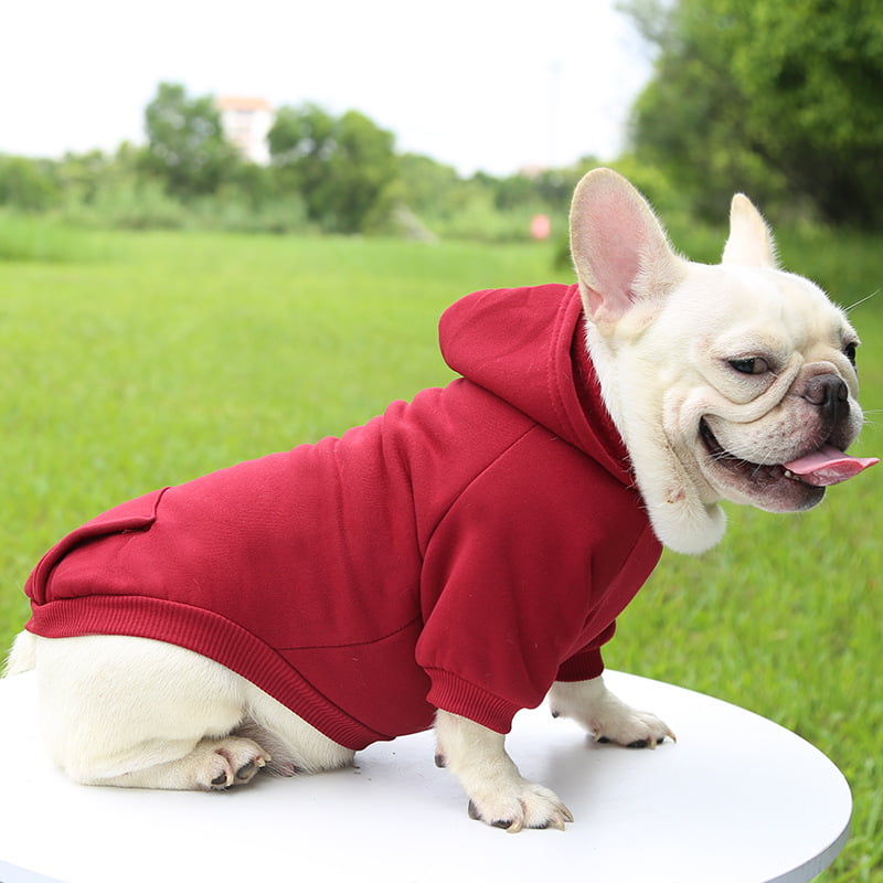 Winter Dog Hoodie with Pockets Dog Coats for Small Dogs Winter Warm Dog Clothes for Small Dogs Chihuahua EMUST Dog Winter Coat French Bulldog,Pink