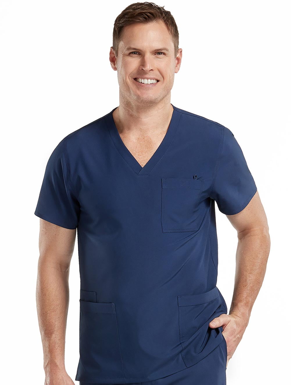 Med Couture Men's Performance 4Pocket Top Scrub Top