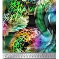 thumbnail image 1 of Soimoi Polyester Crepe Fabric Leopard Animal Skin Decor Fabric Printed Yard 52 Inch Wide, 1 of 3