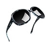 B14-Blue Leopard Frame/Black Lens