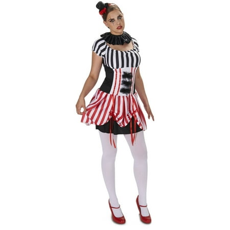 Carn-Evil Vintage Striped Dress Women's Adult Halloween Costume