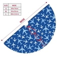 thumbnail image 3 of Lsque Airplanes in the Sky Print Christmas Tree Skirt, Tree Skirt with Ties or Velcro, Perfect for Holiday Decorations, Halloween, and New Year-36", 3 of 7