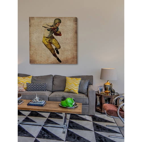 Marmont Hill "Vintage Football Carry" Painting Print on Wrapped Canvas
