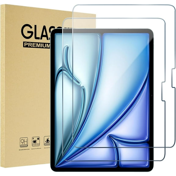 2 Pack Screen Protector for iPad Air 11 Inch (M3) 2025/ (M2) 2024, Tempered Glass Film Guard for iPad Air 7th/6th Generation Accessories -Clear