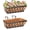 2, variant on Deck Railing Planter Window Box - 2 Pack 30 Inch Deck Balcony Rail Planter with Coconut Coir Liner, Fence Metal Hanging Flower Planter Basket Deck Railing Planter Boxes for Outdoor Lawn
