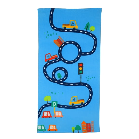 Mainstays Kids Beach Towel, Street Blue, 1 Piece, 60" x 30"