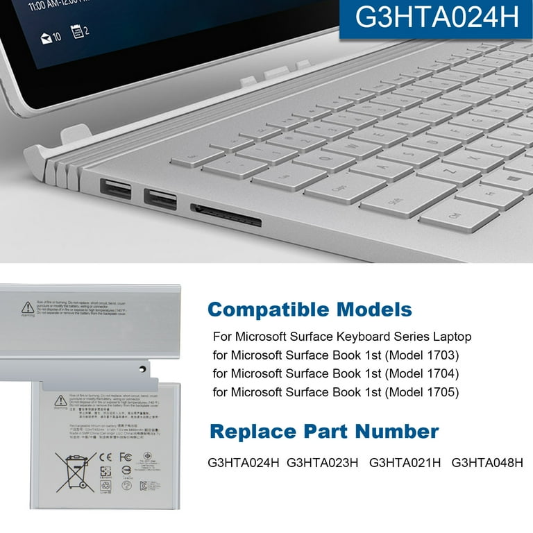 Battery G3HTA024H For Microsoft Surface Book 1 1704 1705