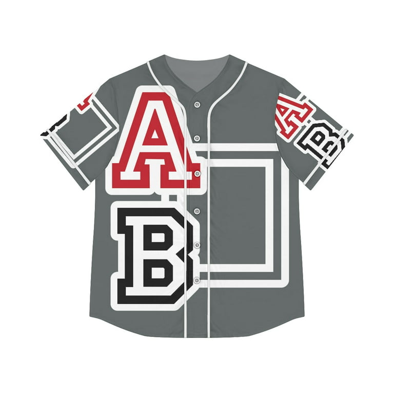 Printify ABJ Women's Medium Baseball Jersey (aop) in Red for Sports