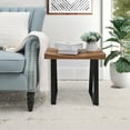 thumbnail image 4 of Greenage Old Pine Wood Concave Stool End Table Side Table Nightstand Plant Stand, 19"x12"x17"H, 4 of 9
