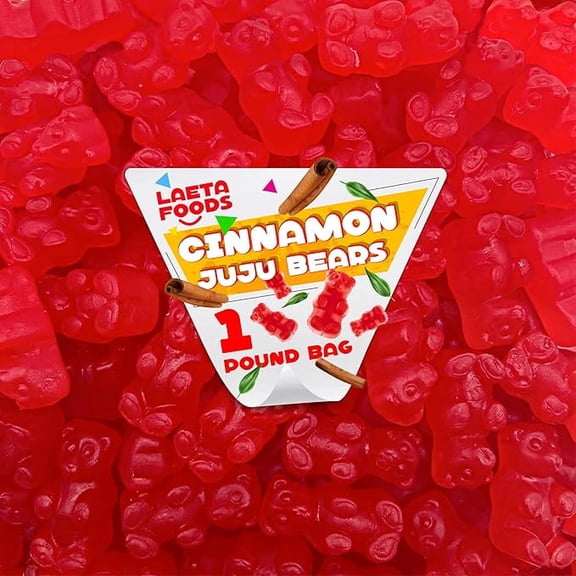 JuJu Bears | 1 Pound Bag | Cinnamon Gummy Candy
