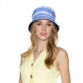 thumbnail image 2 of Empire Cove Tie Dye Stripes Bucket Hat Reversible Fisherman Cap Women Men Blue, 2 of 5