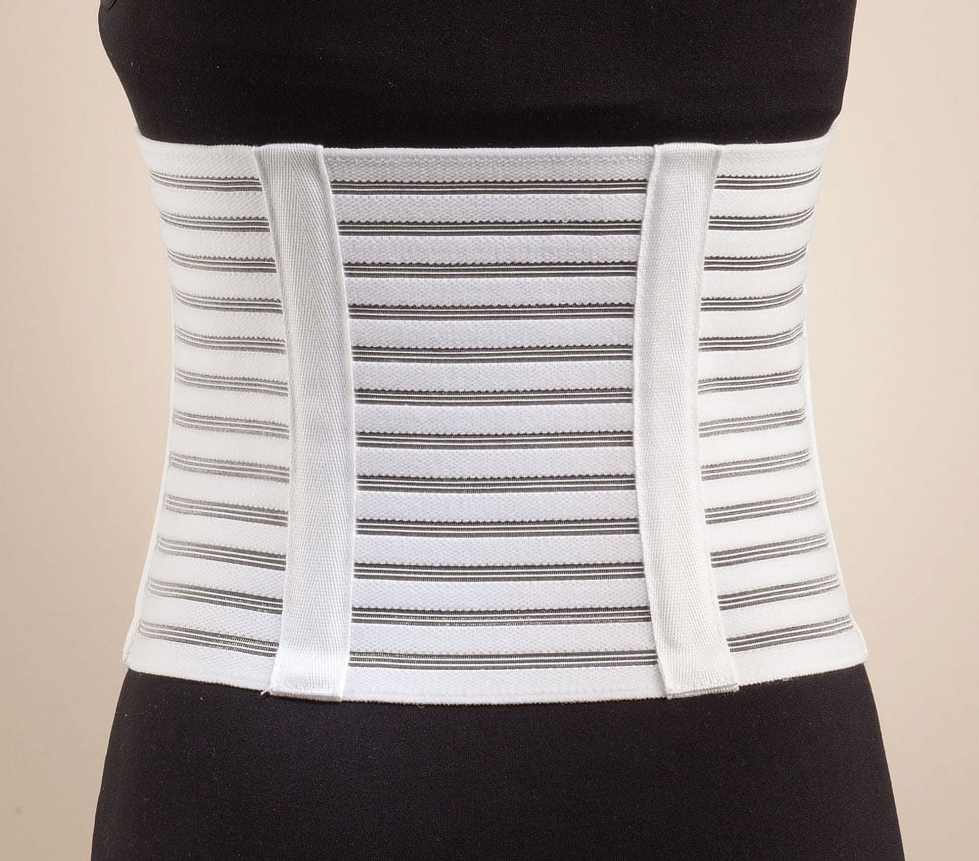 Breathable Back Support Belt, Adjustable Back Brace, White, Small