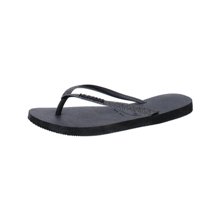 Havaianas Girls Slim Glitter Glitter Slip On Flip-Flops