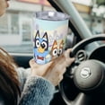 thumbnail image 6 of Zofaai Bluey Pattern 20OZ Car Cup, Stainless Steel Vacuum Insulated Water Cup with Lid and Straw, Suitable for Sports and Outdoor-Without Straw, 6 of 8
