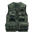 thumbnail image 2 of Lilgiuy Men's Thin Sports Vest Casual Multifunctional Classic Utility Sleeveless Vest for Hiking Jogging Hunting Army Green, 2 of 3