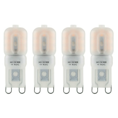 

Rinhoo LED Light G9 LED Lamp Crystal Cream White Housing Light 240V 3W 6000K Lamp Cool White 4pcs