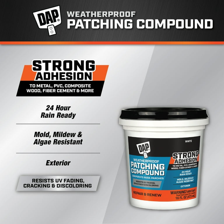 DAP Patching Compound 16 oz, Weatherproof White Filler photo 3