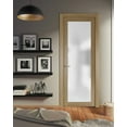 thumbnail image 3 of Solid French Door Frosted Glass | Planum 2102 Honey Ash | Single Regular Panel Frame Trims Handle | Bathroom Bedroom Sturdy Doors -36" x 84", 3 of 6