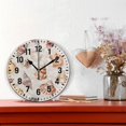 thumbnail image 2 of Yayeee 10" Wall Clock Battery Operated Quartz Round Silent Non-Ticking Home Decor, Red Watercolor Seashells, 2 of 6