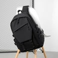 thumbnail image 3 of Mochila impermeable Bolsa de viaje de moda de alta capacidad con bolsillos laterales Bolsa diaria para hombres y mujeres (negro), 3 of 5