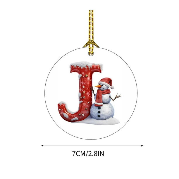 Coche Decoraciones de Navidad 2025 Nuevo 26 Carta de Navidad Muñeco de Nieve Colgante de Navidad - Colgante de Coche de Acrílico Santa Navidad Muñeco de Nieve Decoraciones