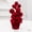 Fabric-covered bow with pom-pom, 24, variant on Mini Christmas Tabletop Tree Decor, Artificial Small Potted Christmas Tree with Red Bow, Berries and Pom-poms, Velvet Pot Xmas Centerpiece for Home Table Holiday Decoration