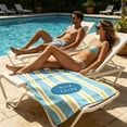 thumbnail image 4 of Rewenti 59X29.52In Summer Soft Absorbent Beach towel Fiber Striped Machines Washable Quicks Drying, 4 of 6