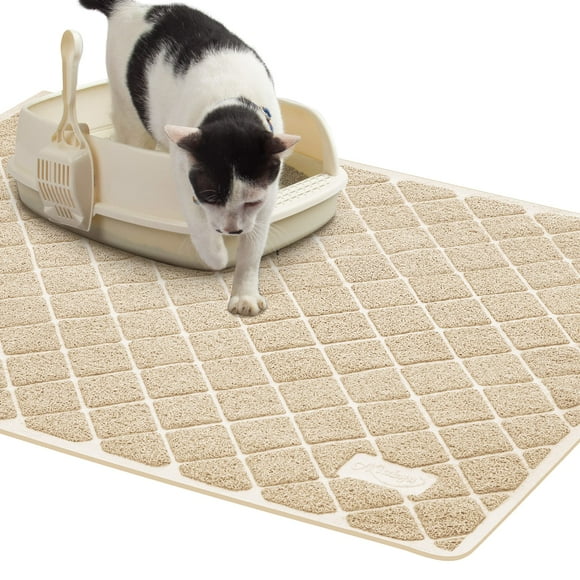 Niubya Premium Cat Litter Mat, Litter Box Mat with Non-slip and Waterproof Backing, Litter Trapping Mat Soft on Kitty Paws and Easy to Clean, Cat Mat Traps Litter from Box