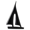 thumbnail image 1 of Modelo de velero de resina nórdica, decoración, escultura náutica moderna. Negro, 1 of 9