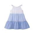 thumbnail image 1 of Vestido Beebay Mix-Match con volantes azul de algodón, 5 años, 1 of 5