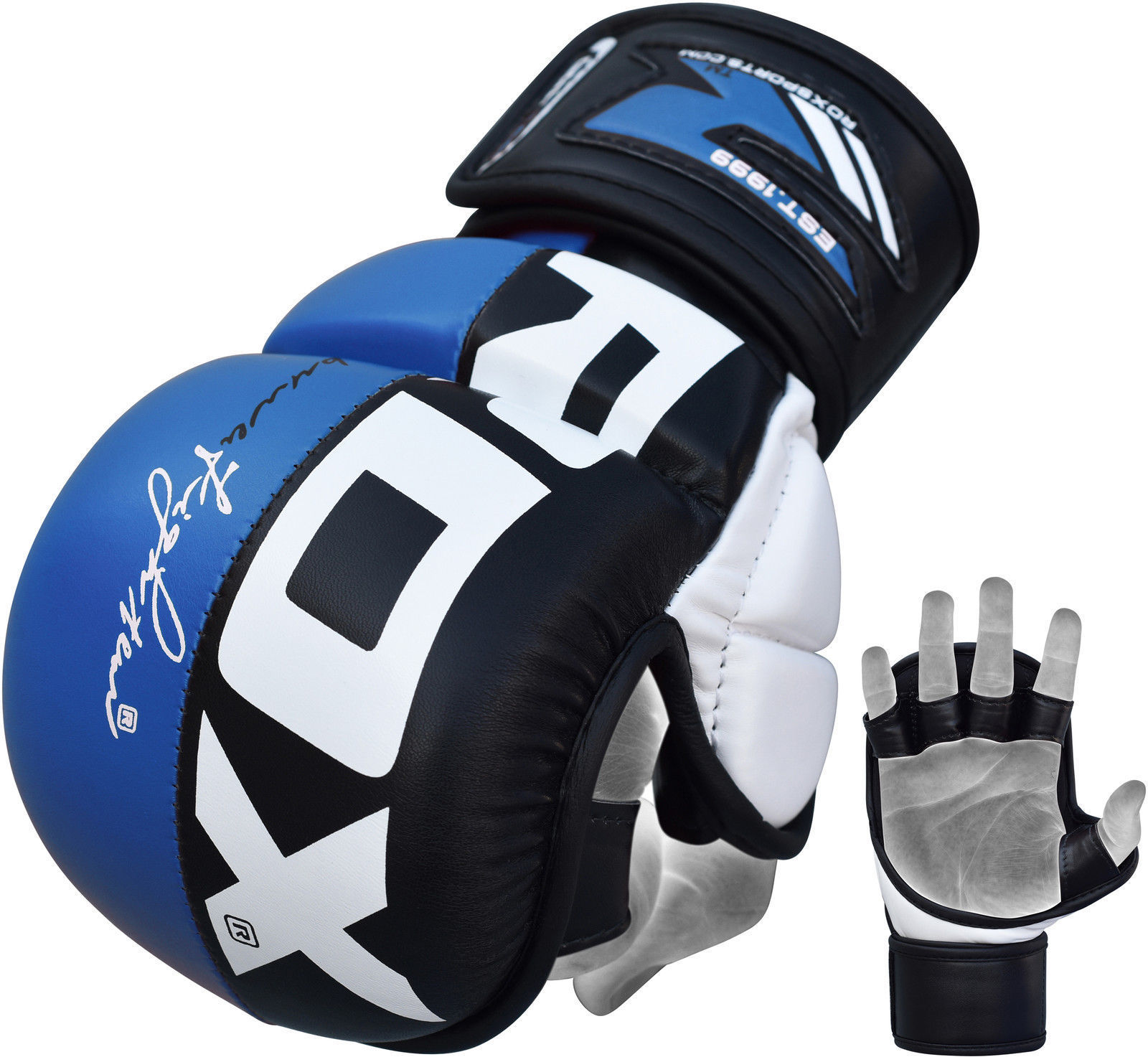 RDX Martial Arts T6 Grappling Gloves Blue Medium Walmart RDX Martial Arts T6 Grappling Gloves Blue Medium Walmart