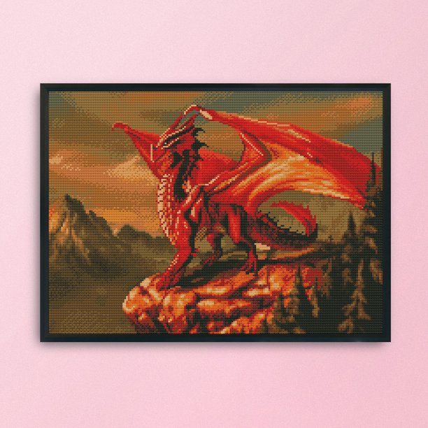 Cuadros Decorativos Punto de cruz DIY Dragón Impreso Bordado 11CT Animal Artesanía Decoración del hogar Ndcxsfigh Nuevos Originales