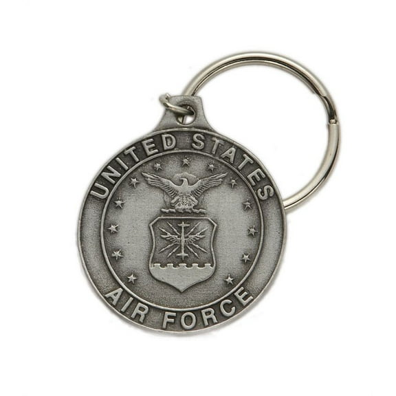 Extel Pewter Round St. Michael Air Force Key Chain