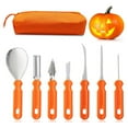 thumbnail image 4 of Fournitures de Cuisine Kit de Sculpture Citrouille Outils de Sculpture en Acier Inoxydable pour l'Halloween Ensemble de Sculpture Robuste 7 Pcs pour Adultes et Enfants, 4 of 9