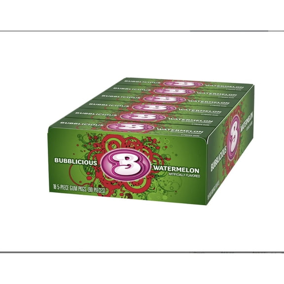 Bubblicious Watermelon Gum, 36 Packs of 5 Pieces (180 Total Pieces)